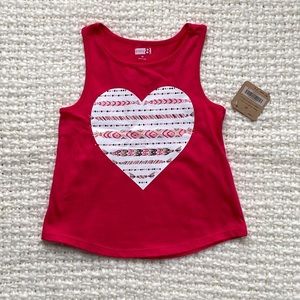 Hot pink Crazy 8 heart tank